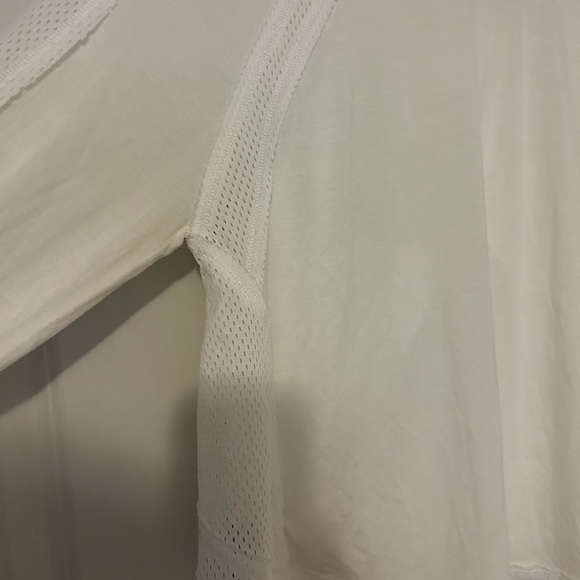 Free People Movement Off-White Sheet Long Sleeve with Open Back - Picture 2 of 4